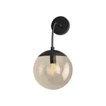 Luminária Arandela Globb com vidro ambar twister redondo Luxo