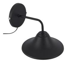 Luminária Arandela Industrial Preta Fosco 1 Lamp. - Juni