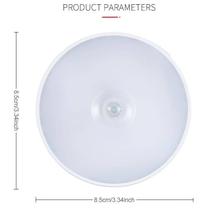 Luminária Arandela Lâmpada Redonda Sem Fio Led com Sensor de Presença e Movimento Sem Fio Recarregáv