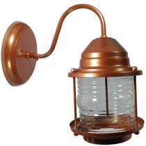 Luminária Arandela Lampião Colonial de Parede Cobre Vintage - CM GLASS - CLEIDE O. M. LOUREIRO - EPP