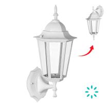 Luminária Arandela Lanterna Colonial Com Braço Branca