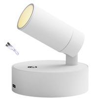 Luminaria Arandela LED 3 Tons USB Bateria Recarregavel Mesa Parede Sala Quarto Iluminaçao Direcional Estudo