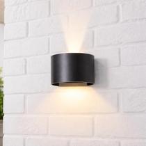 Luminaria Arandela LED 4W 2 Pontos Luz Preta Parede