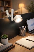 Luminária Arandela Led 8w Mesa Cabeceira C/ Presilha Leitura Branco 127/220v