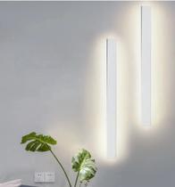 Luminária Arandela Led Para Parede Interna 80cm Slim Branco