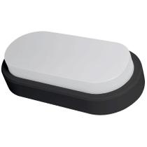 Luminária Arandela Oval 8W LED 6500K Demi 9319 IP65 Preta Luminária Arandela Oval 8W LED 6500K Demi 9319 IP65 Preta