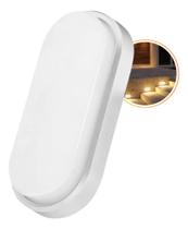 Luminária Arandela Oval Tartaruga LED 15W Bivolt Branco Frio 6500K IP65 Iluminação 65FCD15B