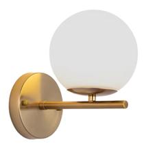 Luminária Arandela Parede 22cm Jabuticaba Metal Globo Vidro 15cm Gimpo KJBD-463.