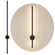 Luminária Arandela Parede 360 LED 3x1 Barra Luz Indireta Gimpo KJBD-171-PRETO