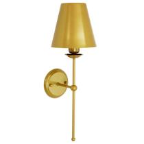 Luminária Arandela Parede Tocheiro Cúpula Metal Cama Dourado