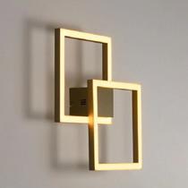 Luminária Arandela/Plafon Tec (L)41cm (C)41cm (A)4cm 1XLED Integrado 45W 3000k 2450LM IP20 Dourado Bella Iluminação