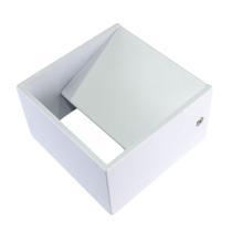 Luminária Arandela Quadrada Branca Moderna de Parede Externa e Interna Led Integrado 3w Branco Quente 3200k Facho Aberto