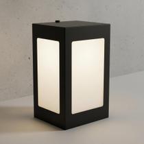 Luminária Arandela Retangular 3 Vidros 1 Lamp E27 - Juni 127/220v Preto