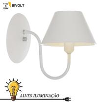Luminária Arandela Retrô Vintage de hotel com soquete E27 Bivolt com cúpula Termoplástica Completo