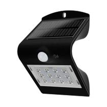 Luminária Arandela Solar Led Kian 15503 1,5W Preta