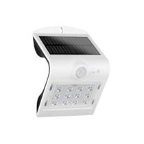 Luminária Arandela Solar V LED 1,5W 6500K C/Sensor de Movimento Demi 9391 Branca IP65