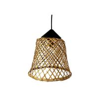 Luminaria Artesanal Pendente de Bambu 30cm