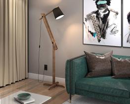 Luminária Articulada Chão Madeira Escritório Sala Abajur rubi Luminária Articulada Chão Madeira Escritório Sala Abajur rubi