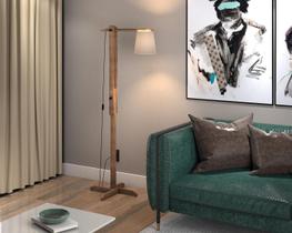 Luminária Articulada Chão Madeira Escritório Sala Abajur rubi Luminária Articulada Chão Madeira Escritório Sala Abajur rubi