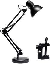 Luminária Articulada De Mesa Abajur Tipo Pixar Com Base E Garra (Preto) G PRETO Luminária Articulada De Mesa Abajur Tipo Pixar Com Base E Garra (Preto) G PRETO