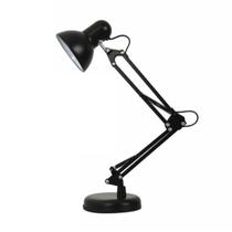 Luminária Articulada Mesa Articulável Suporte Garra PRETO