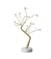 Luminária Árvore Esferas Luzes Amarelas ou Coloridas 34cm Luminária Árvore Esferas Luzes Amarelas ou Coloridas 34cm