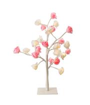 Luminária Árvore Flores Rosa ou Branca e Rosa 31cm