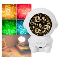 Luminária Astronauta Com Projeção de Desenhos Espaciais Luzes e Musicas de Bebê LK129 Luminária Astronauta Com Projeção de Desenhos Espaciais Luzes e Musicas de Bebê LK129