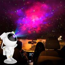 Luminária Astronauta Projetor de Galáxias - Terapia e Relaxamento, Voltagem 110v/220v - Royal