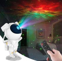 Luminária Astronauta Projetor Luz Galáxia Nebulosa Estrelas Cor Estrutura Branco Voltagem 110v/220v