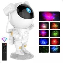 Luminária Astronauta Projetor Luz Noturna Galáxia Estrelas