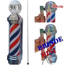 Luminaria Barber Pole 90Cm + Barber Mini 30Cm Voltagem 110V.