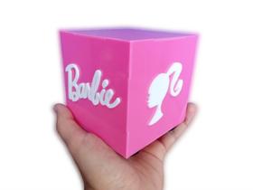 Luminária Barbie de Mesa ou Cabeceira Rosa Luminaria Presente Menina - Super 3D
