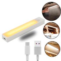 Luminaria Barra Led Branco Sensor De Presença Cozinha 10cm