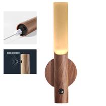 Luminaria Bastao LED Inteligente Bateria Recarregavel USB Sensor Presença Movimento Luz Noturna Base Magnetica Iluminaçao