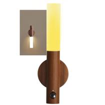 Luminaria Bastao LED Magnetico Sensor Presença Movimento USB Bateria Recarregavel Decoraçao Casa Sala Quarto Parede Corredor Luz Ambiente Noturna Inte