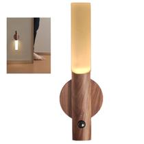 Luminaria Bastao LED USB Bateria Recarregavel Luz Noturna Inteligente Sensor Movimento Presença Iluminaçao Automatico Base Magnetica Parede Quarto Sal