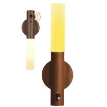 Luminaria Bastao Magnetico LED Sensor Presença Movimento USB Bateria Recarregal Luz Noturna Inteligente Decoraçao Casa Sala Quarto Parede Corredor Ilu