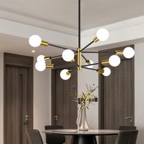 Luminária BeSlowe de 10 luzes Modern Black Gold Sputnik Luminária BeSlowe de 10 luzes Modern Black Gold Sputnik