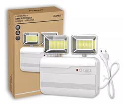 Luminária Bloco Autônomo Luz de Emergência 12W 2200 Lúmens Bivolt Avant Branco Luminária Bloco Autônomo Luz de Emergência 12W 2200 Lúmens Bivolt Avant Branco