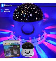 Luminária Bluetooth Caixa De Som Estrela Giratório Quarto