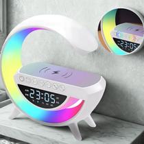 Luminária Bluetooth Compacta - Carregador Sem Fio e Som Premium