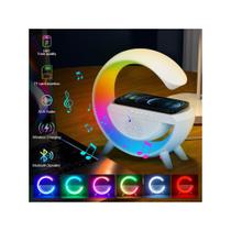 Luminária Bluetooth Inteligente Carregador Luz Rgb Portatil Tecnologia Luz Quente Fria