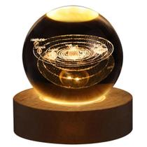 Luminária Bola De Cristal 3D Sistema Solar Decoração Modern Luminária Bola De Cristal 3D Sistema Solar Decoração Modern