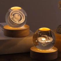 Luminária Bola de Cristal Galáxia Decoração Luz Noturna Efeito Visual Luminoso Mesas Prateleiras Escrivaninhas Estantes Luminária Bola de Cristal Galáxia Decoração Luz Noturna Efeito Visual Luminoso Mesas Prateleiras Escrivaninhas Estantes