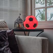 Luminária Bola de Futebol - Vermelha e Preta