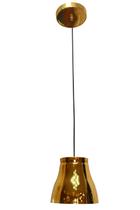 Luminária Bombe Dourada Cabo Preto Taiwer