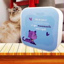 Luminária Box Frases Gato Led Branco Personalizada Decoração - 10010884B Luminária Box Frases Gato Led Branco Personalizada Decoração - 10010884B