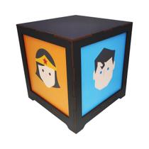 Luminária Box Liga da Justiça EM MDF Luminária Box Liga da Justiça EM MDF