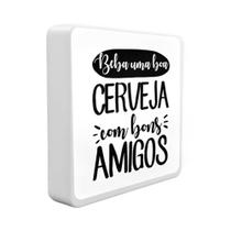 Luminária Box Slim Bons Amigos Boas Cervejas Usb Luminária Box Slim Bons Amigos Boas Cervejas Usb